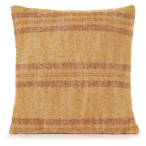 Serax - Coussin à rayures en lin Ocre 45x45 pas cher