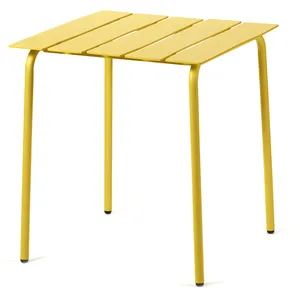 Table carrée Aligned - jaune valerie_objects pas cher