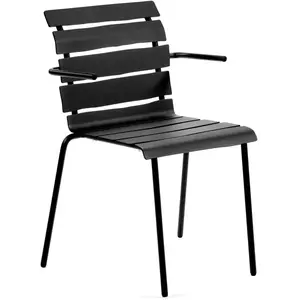 Chaise à accoudoirs Aligned - noir valerie_objects pas cher