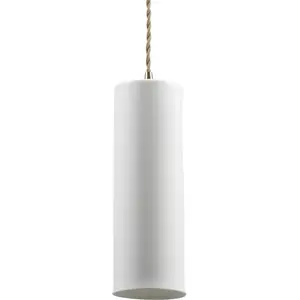 Suspension en porcelaine blanc 8,5x25 cm Olympia N°4 - Serax pas cher