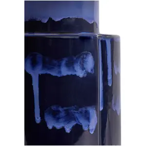 Lampe de table en grès vitré bleu foncé 36,5x40cm John - Serax pas cher
