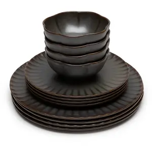 Set de vaisselle 12 pièces en grès vert Inku - Serax