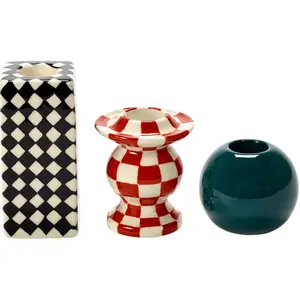 Serax - Bougeoirs, Wouter & Hendrix - Set de 3 Multicolore taille uni... pas cher