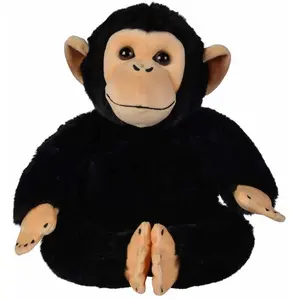 Animal en peluche National Geographic Chimpanzé Noir 25 cm pas cher