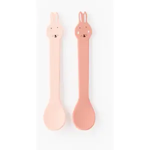 Trixie Lot de 2 cuillères en silicone Mrs. Rabbit pas cher