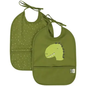 TRIXIE Lot de 2 bavoirs imperméable Mr. Dino pas cher