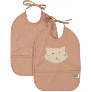 TRIXIE Lot de 2 bavoirs imperméable Mrs. Cat pas cher