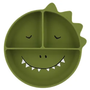Comparateur de prix : Trixie Assiette Silicone Avec Ventouse Et Compartiments Mr Dino - Vert
