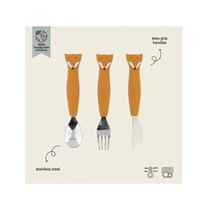 Trixie Set de 3 couverts en silicone Mr. Fox pas cher