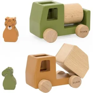Trixie Lot de 2 voitures de chantier en bois All animals pas cher