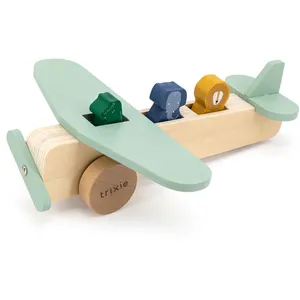 Comparateur de prix : Trixie Avion en Bois naturel et bleu Animaux