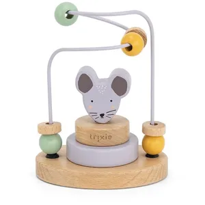 Labyrinthe à perles en bois FSC - Mrs Mouse - Trixie - Violet - Enfant - 18 mois - Mixte pas cher