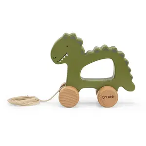 Trixie Jouet à tirer en bois Mr. Dino pas cher