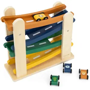 Trixie Rampe de course en bois avec 4 voitures pas cher