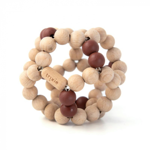 Balle de préhension en bois - Mint MULTICOLORE Trixie pas cher