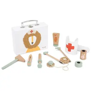 Malette du docteur en bois FSC - Jouet imitation - 3 ans et plus - Trixie pas cher