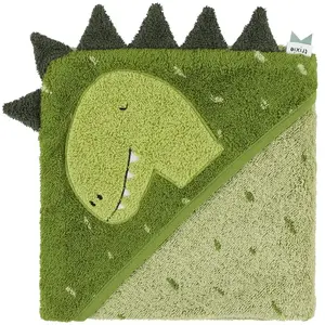 Comparateur de prix : Trixie Serviette à Capuche 100% Coton Bio 75x75cm Vert
