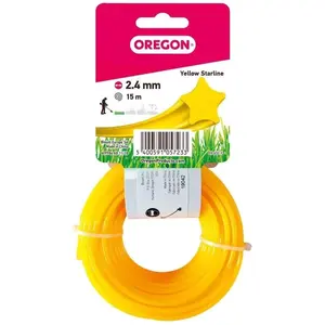 Fil débroussailleuse Etoile Nylon Jaune ø2.4mm/15m Oregon 69-452-Y pas cher