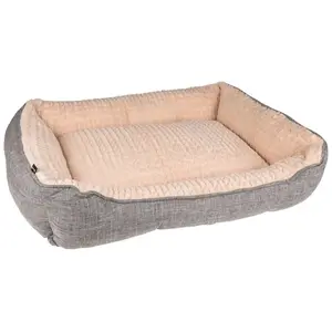 Comparateur de prix : Flamingo Panier pour Chien ZUPO RECTANGULAIRE Gris 90X65X25CM