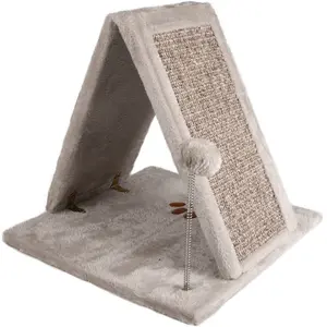 Griffoir Chat - Flamingo Griffoir triangle Greta Gris - 40 x 40 x 38 cm pas cher
