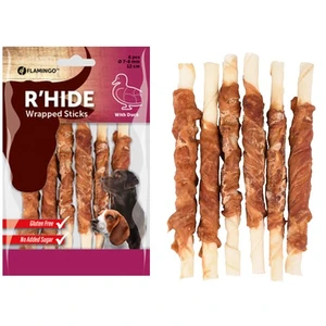 Comparateur de prix : FLAMINGO R'HIDE BÂTONNET avec Canard 7/8MM 12CM 6PCS 70G