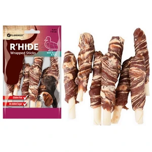 Comparateur de prix : Flamingo R'HIDE BATÔNNETS avec Canard ET CABILLAUD 7/8CM 6PCS 85GR