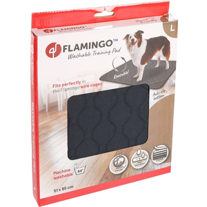 Comparateur de prix : Flamingo Tapis d'entrainement Lavable Patsy Gris L ANTIDERAPANT 85x51CM