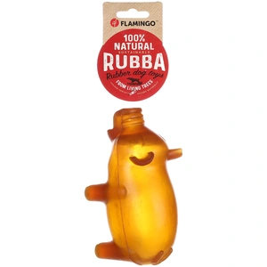 Jouet Flamingo Rubba Cochon en caoutchouc pour chien - L 16,5 x l 7,5 x H 9 cm pas cher