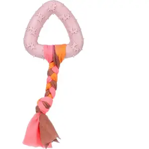 Flamingo Jouet Chiot TPR Bunty Triangle Taupe 17,5x7,3x2CM pas cher
