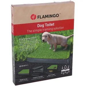 Comparateur de prix : Toilette apprentissage Pelou 51 x 63 x 6.3 cm pour chien Flamingo Vert