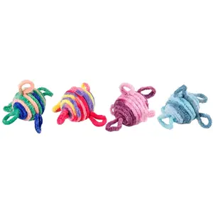 Jouet Chat - Flamingo lot de 2 Balles en laine - Ø 4,5 cm - coloris aléatoire