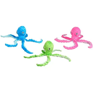 FLAMINGO Hondenspeelgoed Pluche Octopus 12 x 8 x 39 cm Willekeurig pas cher