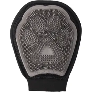 zooselect Hygiène Chien - Flamingo Gant ramasse poils 2 en 1 Gris - 23,5 cm