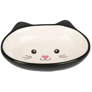 Flamingo - Gamelle pour la nourriture chat isa cã ramique noir 170ml 14cm pas cher