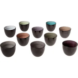 Comparateur de prix : Cosy & Trendy - 10 Tasses ovales assorties multicolores - 12 cl T.U