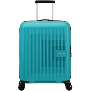 Valise American Tourister Aerostep Spinner 36L bleu turquoise pas cher
