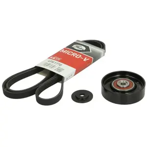 Comparateur de prix : Jeu de courroies trapézoïdales à nervures Micro-V® Kit K014PK1770 Gates K014PK1770