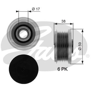 Poulie roue libre, alternateur DriveAlign® OAP7282 Gates OAP7282 pas cher