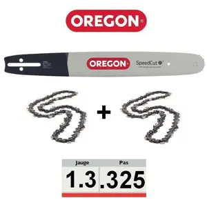 Oregon - Pack guide + 2 chaines tronçonneuse 325 050 TXLBK095 45cmVendu parmanomano