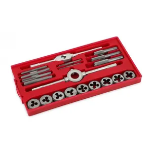 Kreator - Lot de 20 tarauds et filières pour filetage m3-m12 krt001120 pas cher