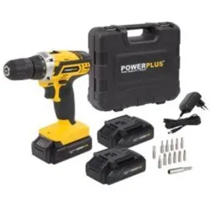 Perceuse visseuse 20v 3 batteries lithium powx00501 powerplus pas cher