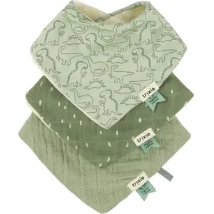 Trixie Lot de 3 bavoirs bandanas Daring Dino pas cher
