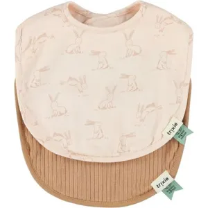 Trixie Lot de 2 bavoirs de naissance Rosy Rabbit pas cher