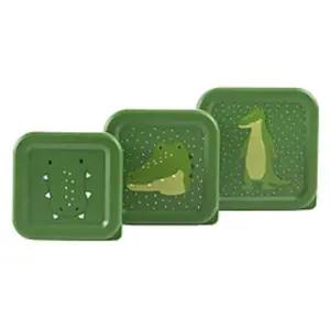 Trixie Lot de 3 boîtes à goûter Mr. Alligator pas cher