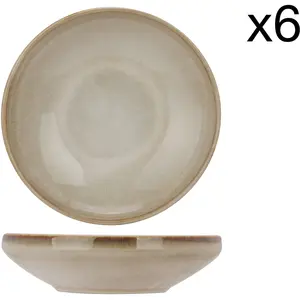 Cosy & Trendy Lot de 6 Bols en Grès, beige, D16,5 cm