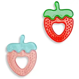 Anneau de dentition à refrigérer Fraise 2 pcs Rose/RougeVendu paraubert