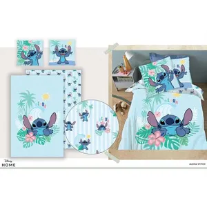 Comparateur de prix : Parure Housse de couette enfant en polycoton STITCH bleu 140x200 cm
