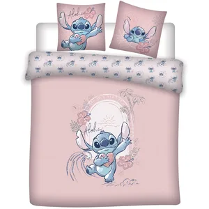 Disney Parure Housse de couette enfant en coton STITCH rose 240x220 cmVendu parauchan