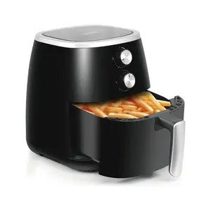 Friteuse à air chaud Air fryer XXL 5L 1500W Noir Royalty Line RLAF15008822Vendu paramazon