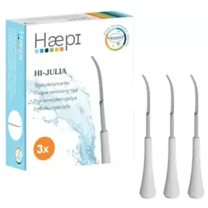 Comparateur de prix : Pack de 3 Tetes de detartrage pour brosse a dents Haepi Julia